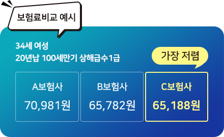보험료비교 예시