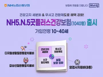 NH농협손보, 건강고지 세분화한 ‘NH5.N.5굿플러스건강보험’ 출시